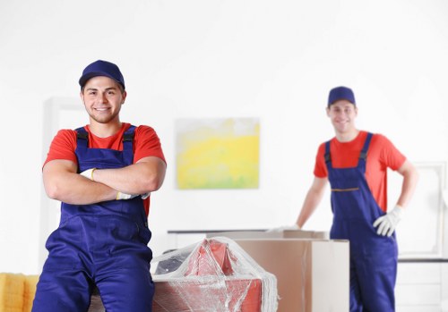 Moving team assisting with a Docklands apartment relocation