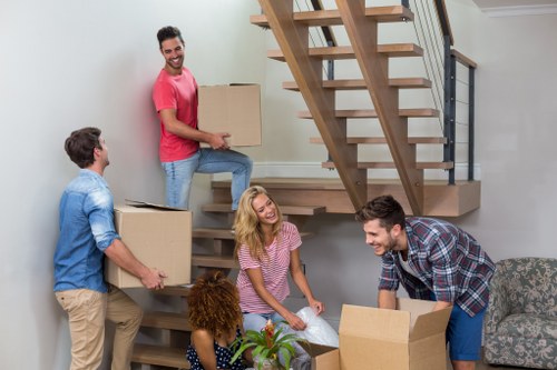Office relocation logistics in Docklands with access and parking considerations