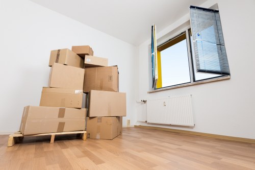 Packing and loading household items into a removals van in Docklands