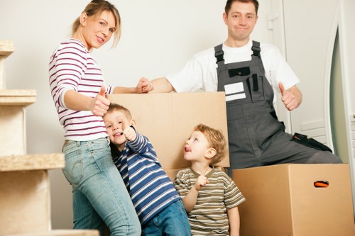 Furniture loading near Docklands loading bay and apartment access